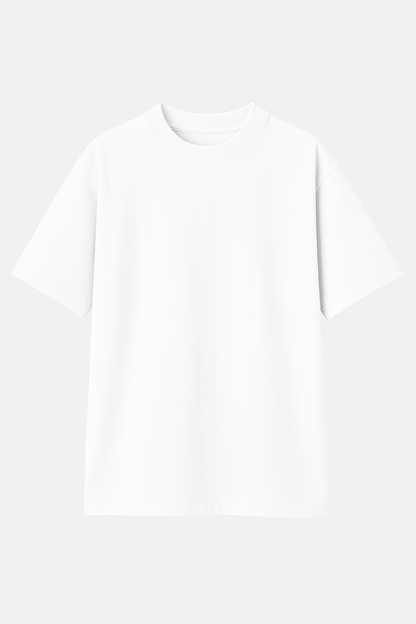 Playera Semi Oversize Blanca Gramaje 305