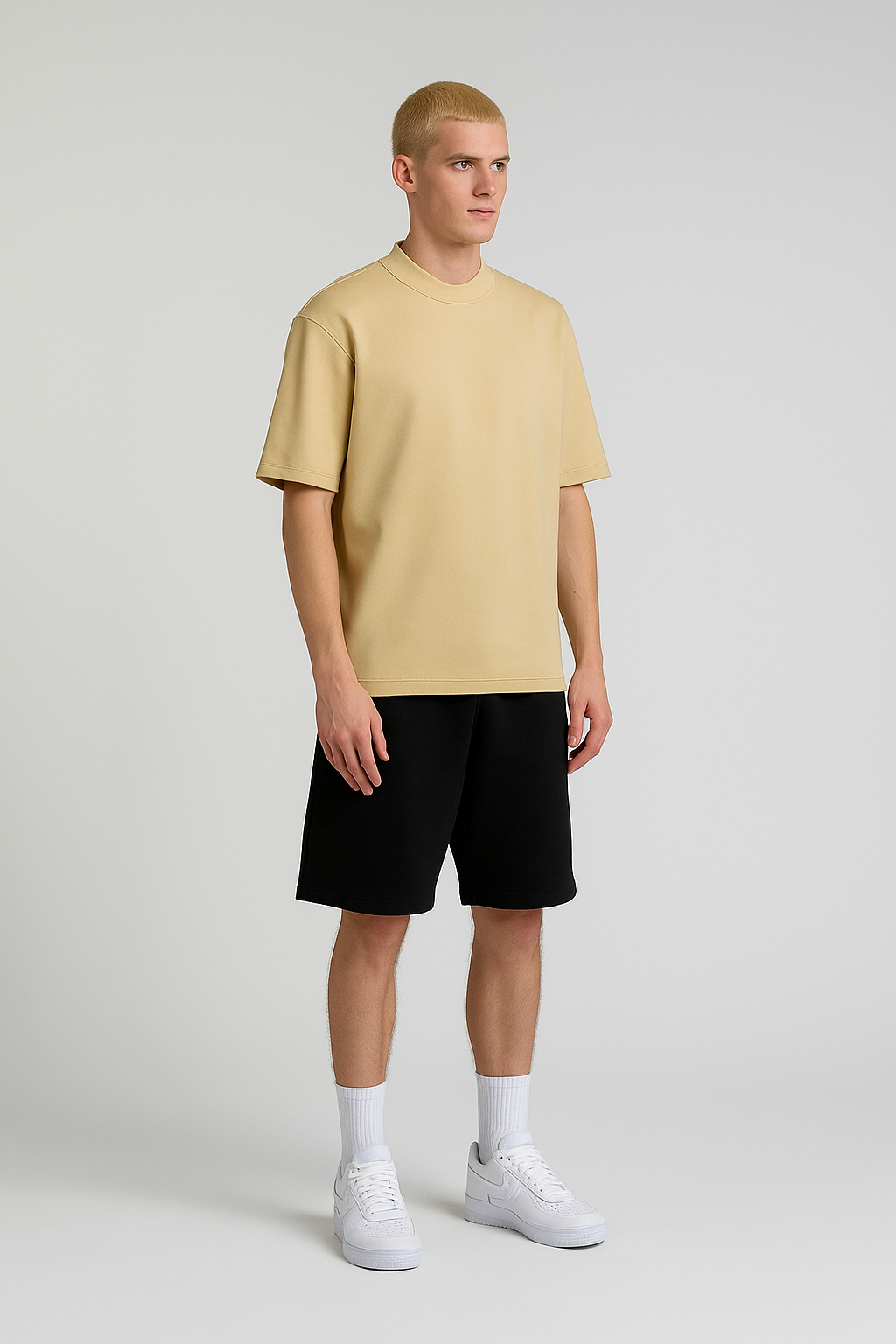 Playera Semi Oversize Khaki Gramaje 280