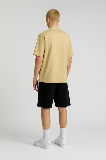 Playera Semi Oversize Khaki Gramaje 280