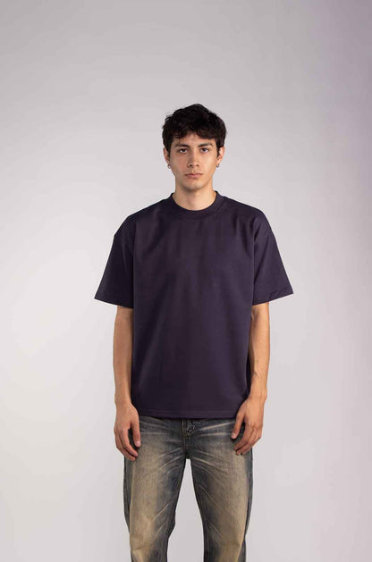 Playera Semi Oversize Dark Violet 305 Gsm