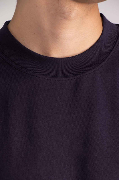 Playera Semi Oversize Dark Violet 305 Gsm