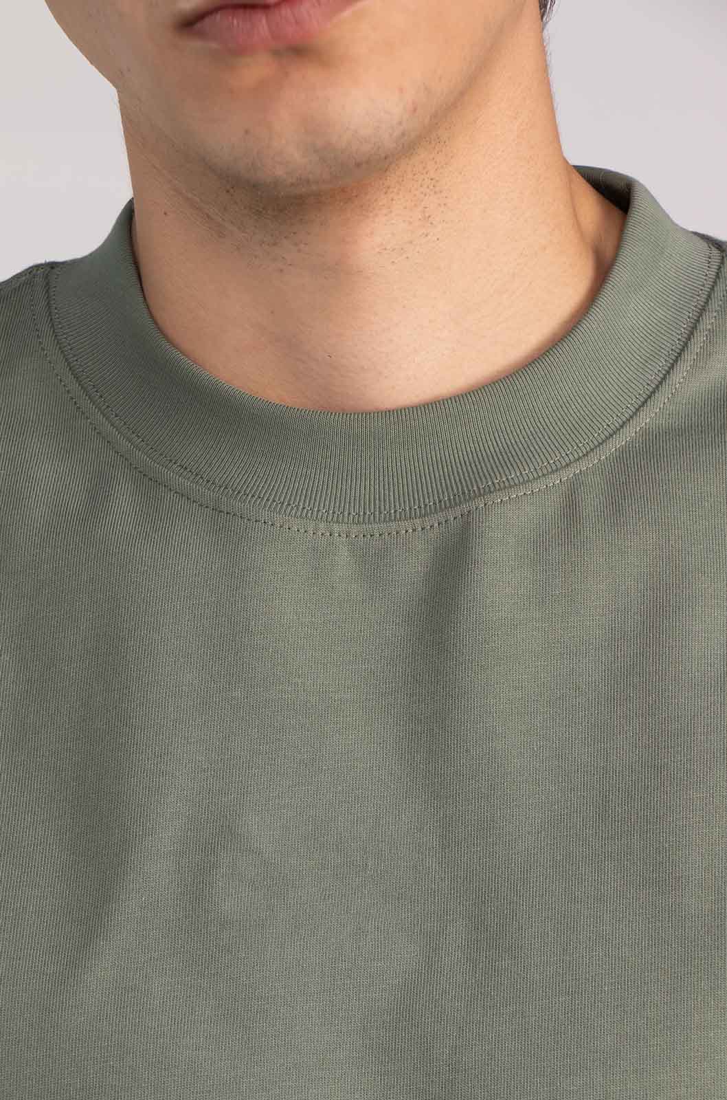 Playera Semi Oversize Verde Matcha 305 Gsm