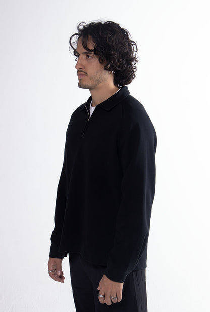 Quarter Zipper Black