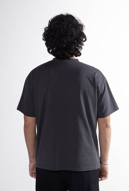 Playera Semi Oversize Dark Grey Gramaje 305