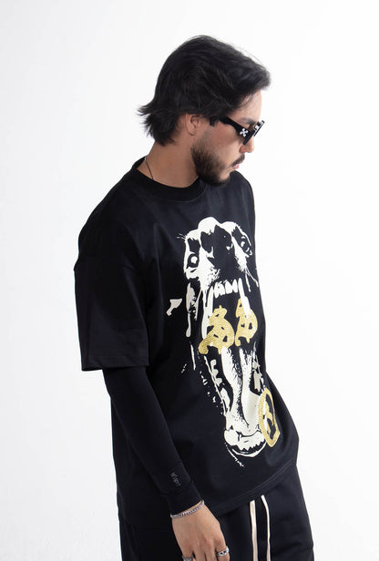 Playera "Ethernal Hunger" 305 Gsm Negra