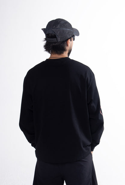 Playera "Hell Born" Manga Larga 275 Gsm Negra