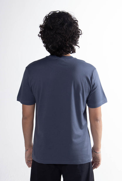 Playera Mid Blue Slim Fit 200 GSM