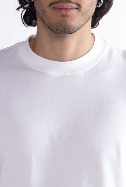 Playera Semi Oversize Blanca Manga Larga 275 GSM