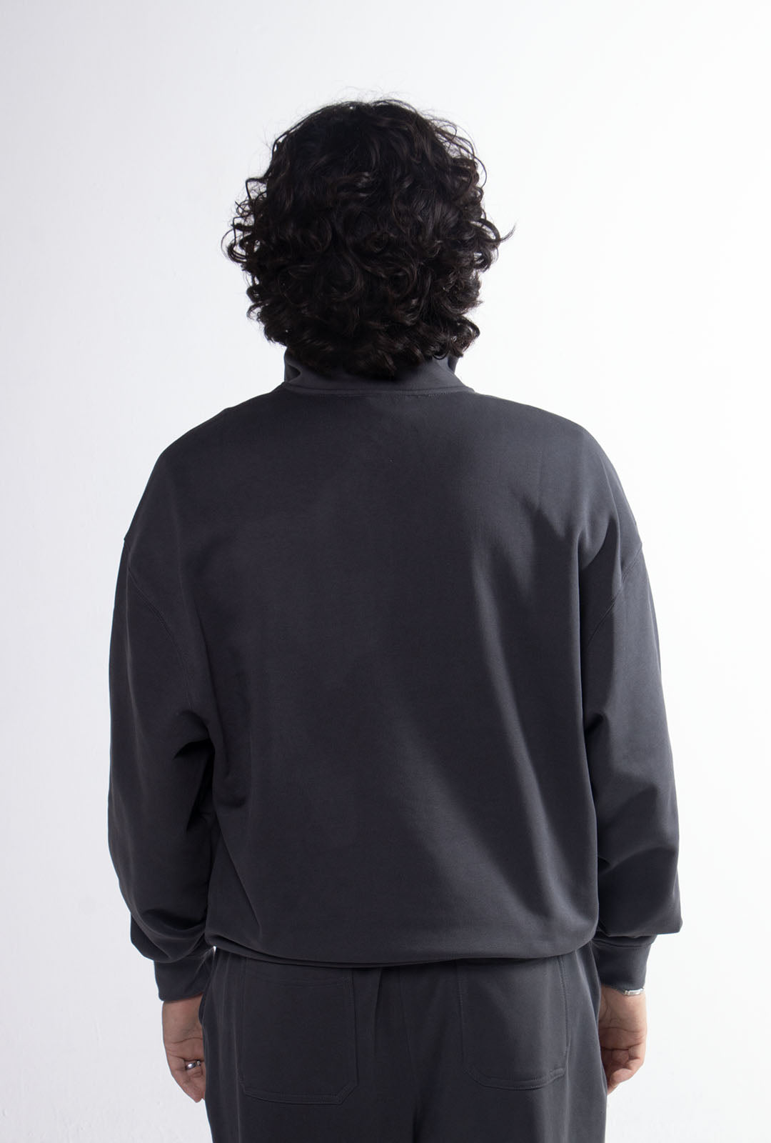 Quarter Zipper Grey Tracksuit