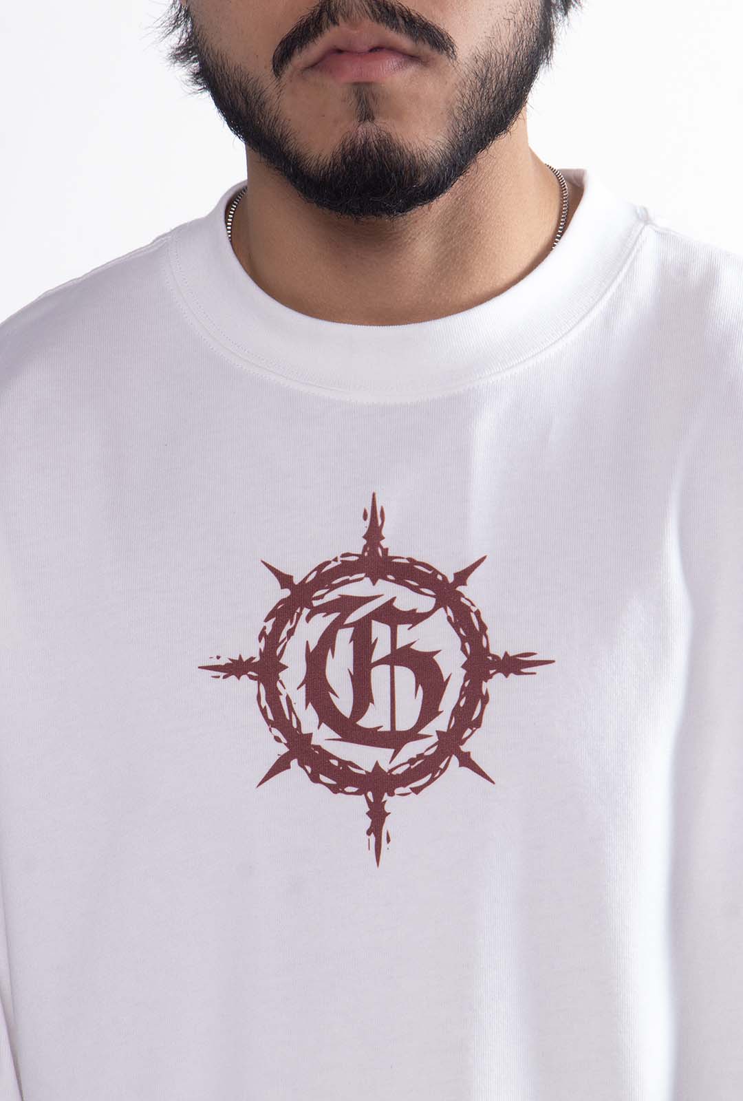 Playera "Hope Chrome" Manga Larga 275 Gsm Blanca