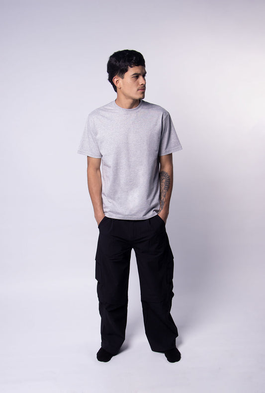 Playera Gris Jaspe Slim Fit 200 GSM