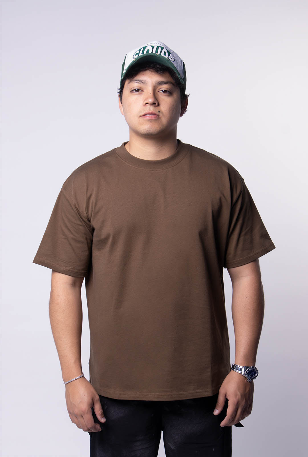 Playera Semi Oversize Dark Coffee Gramaje 305