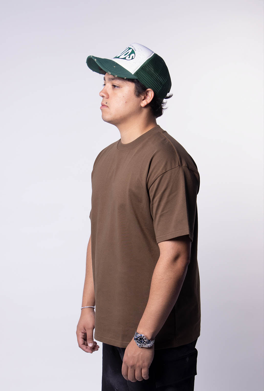 Playera Semi Oversize Dark Coffee Gramaje 305