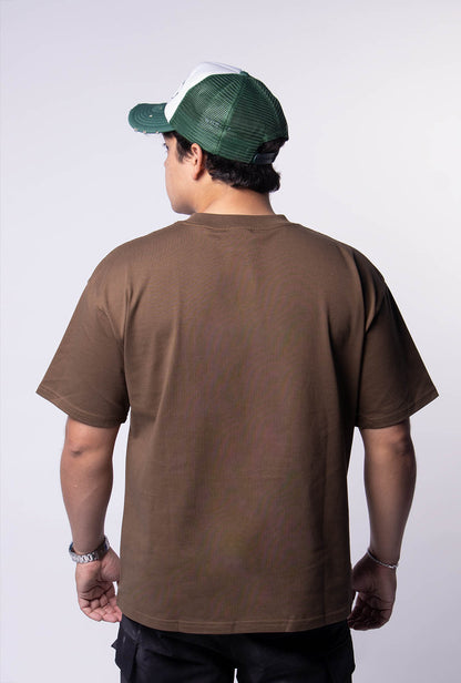 Playera Semi Oversize Dark Coffee Gramaje 305