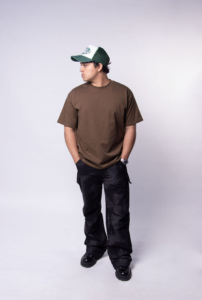 Playera Semi Oversize Dark Coffee Gramaje 305