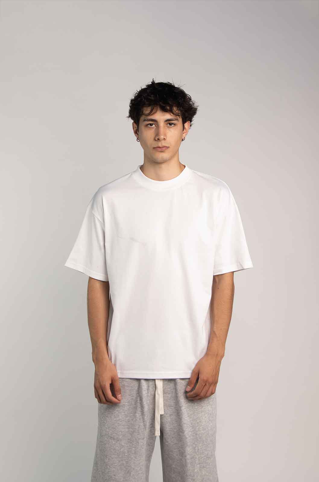 Playera Semi Oversize Blanca 245 gsm MAYOREO