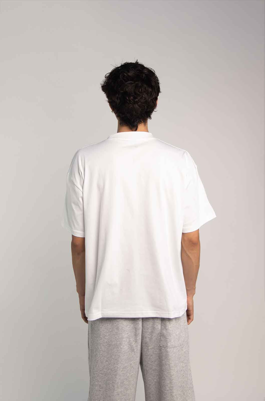 Playera Semi Oversize Blanca 245 gsm MAYOREO