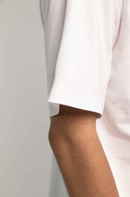 Playera Semi Oversize Blanca 245 gsm MAYOREO